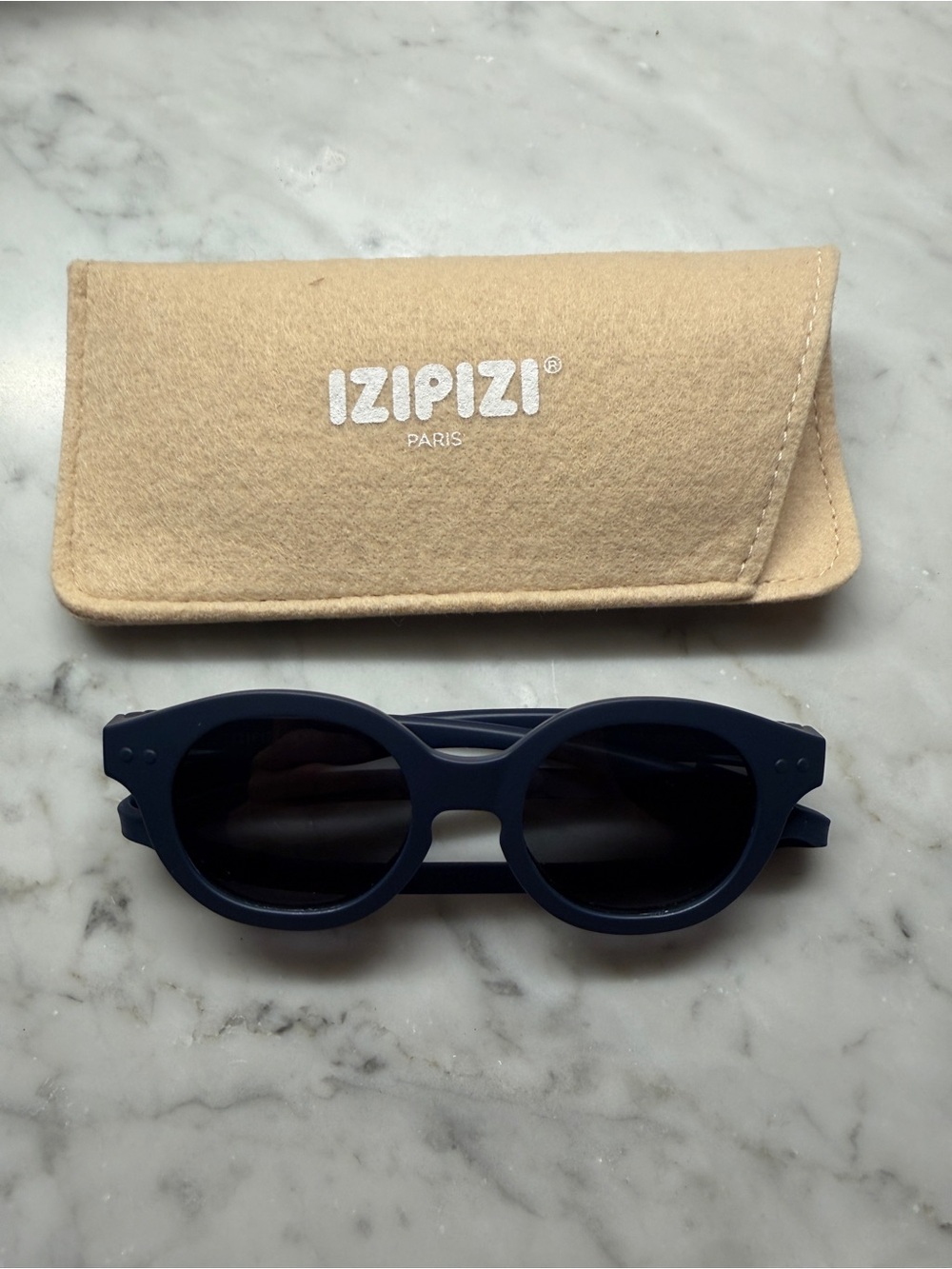 IZIPIZI Kids Sunglasses in Denim with Beige Case